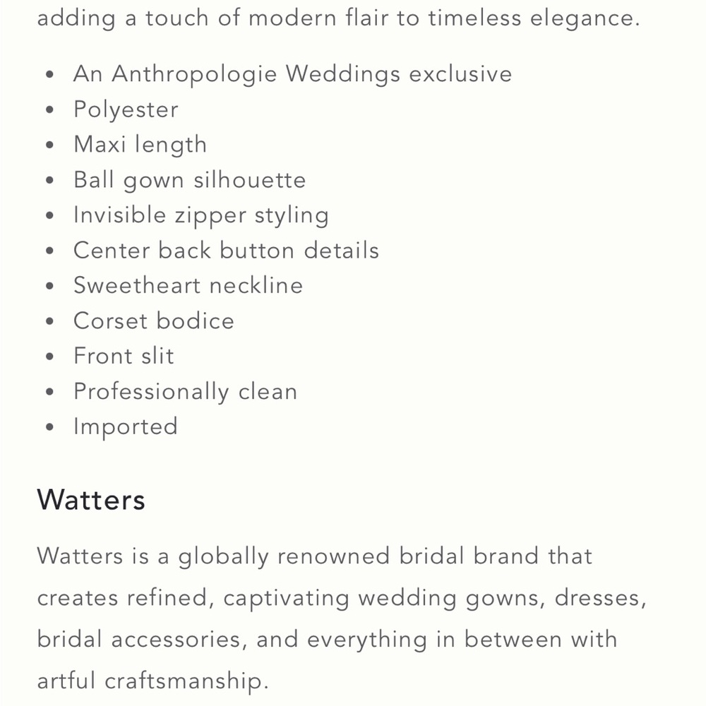 WTOO by Watters Romy Sleeveless Corset Wedding Gown - Picture 9 of 9